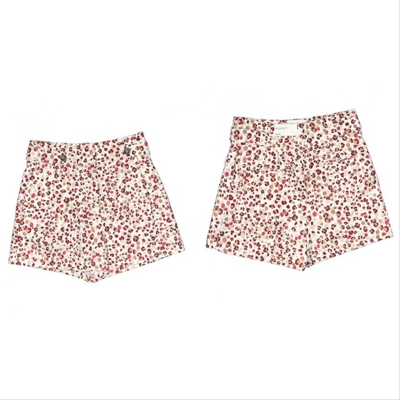 Ann Taylor High Rise Leopard Print Shorts Brown Red Tan 8 - Picture 10 of 10